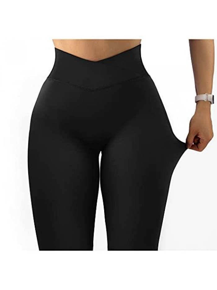 Women Reflective High Waisted Running Leggings with Pockets Yoga Pants 