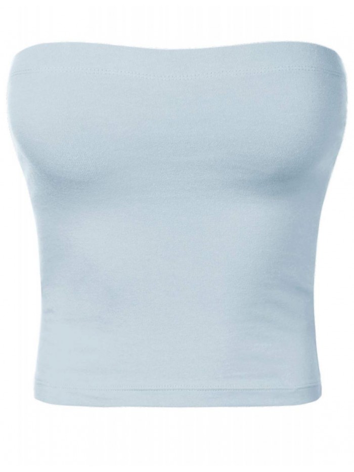 Tube Crop Tops Strapless Cute Sexy Cotton Tops 