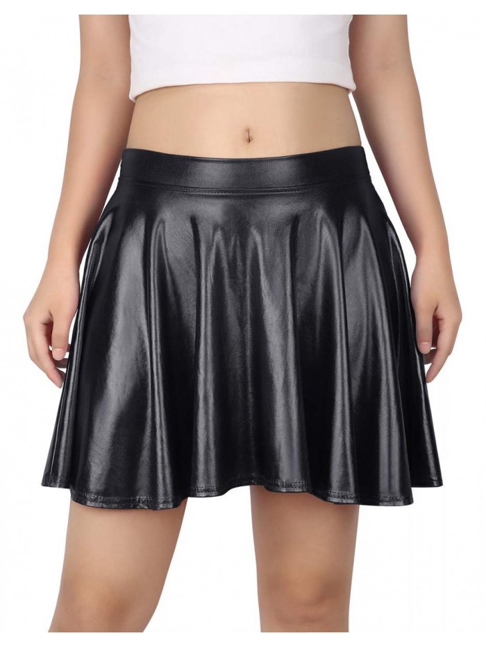 Women's Casual Fashion Flared Pleated A-Line Circle Skater Skirt 