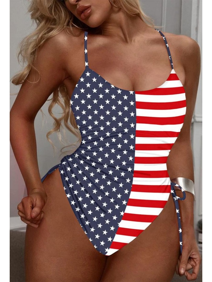 Women's Ruched High Cut One Piece Swimsuit Tummy Control Monokini Bikini 