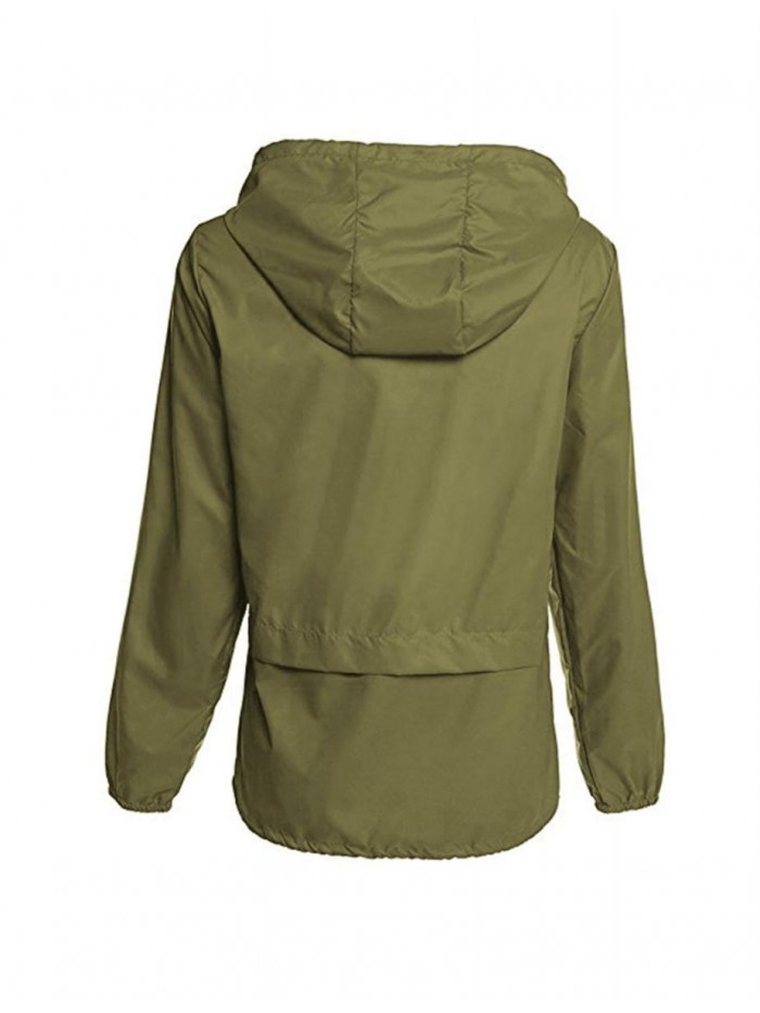 Raincoat Women Lightweight Waterproof Rain Jackets Packable Outdoor Hooded Windbreaker 