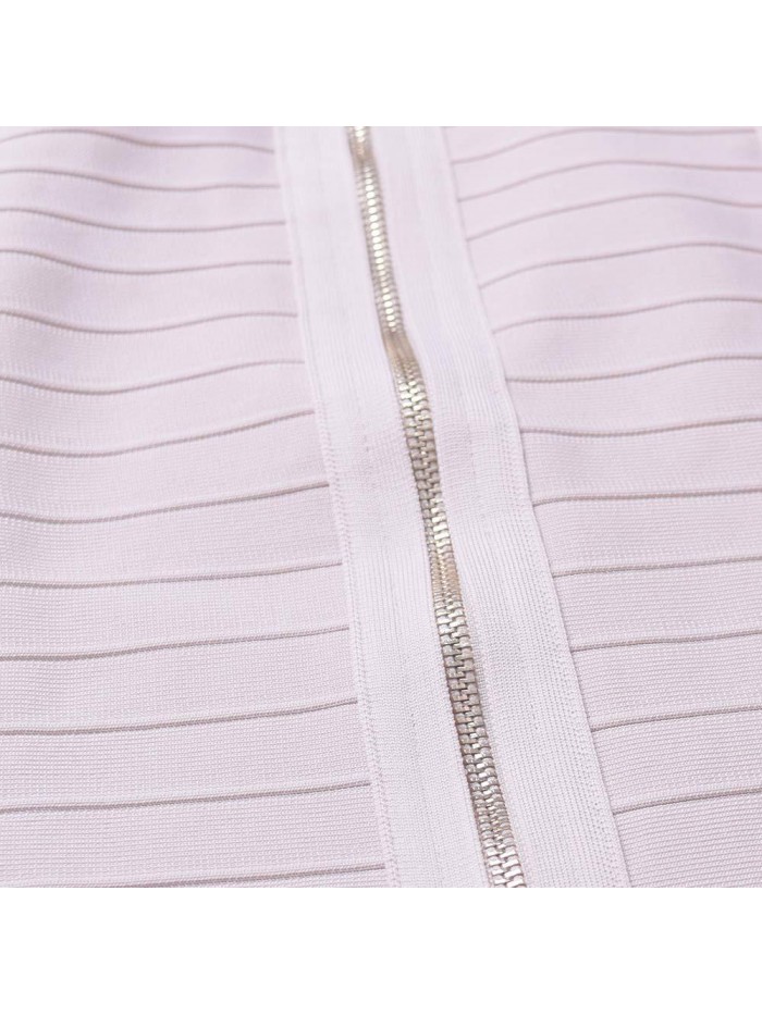 Women's High Waist Knee Length Stripe Bandage Pencil Skirt 