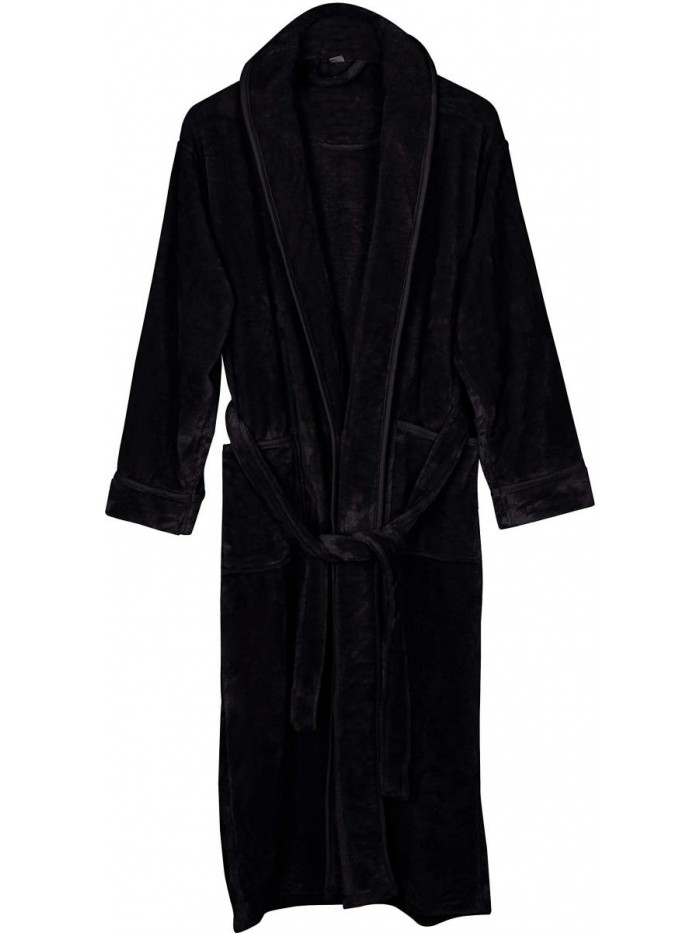 Threads Womens Fleece Bathrobe - Shawl Collar Soft Plush Spa Robe 