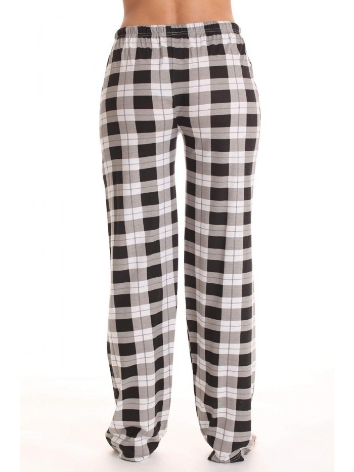 Love 100% Cotton Jersey Women Plaid Pajama Pants Sleepwear 