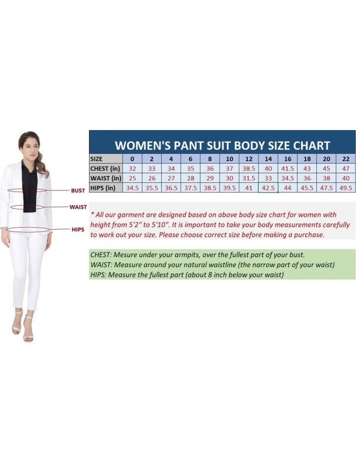 Women's Business Blazer Pant Suit Set for Work 