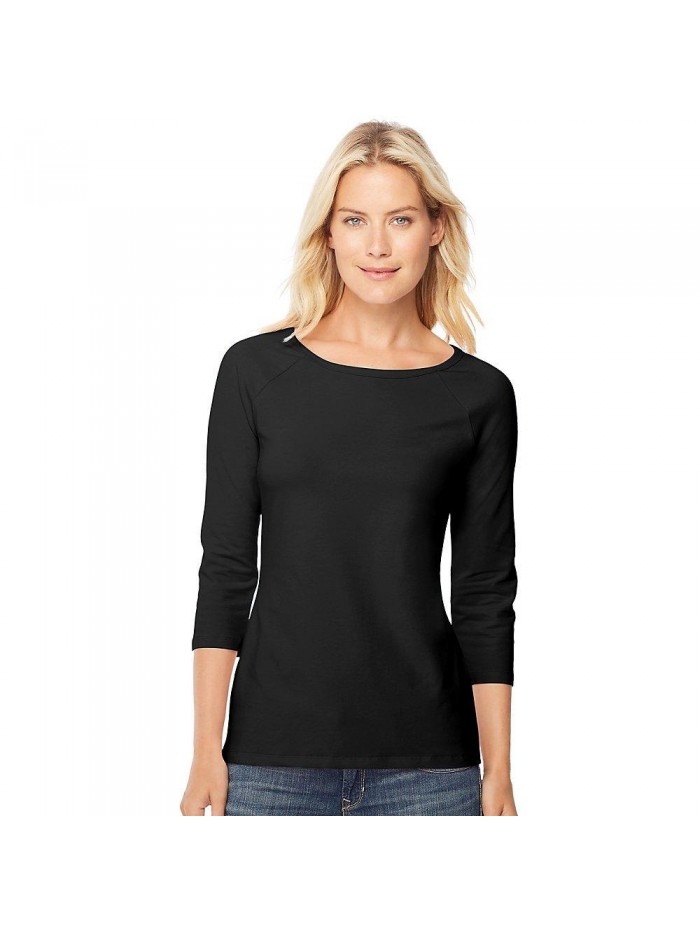 Women's Stretch Cotton Raglan Sleeve Tee 