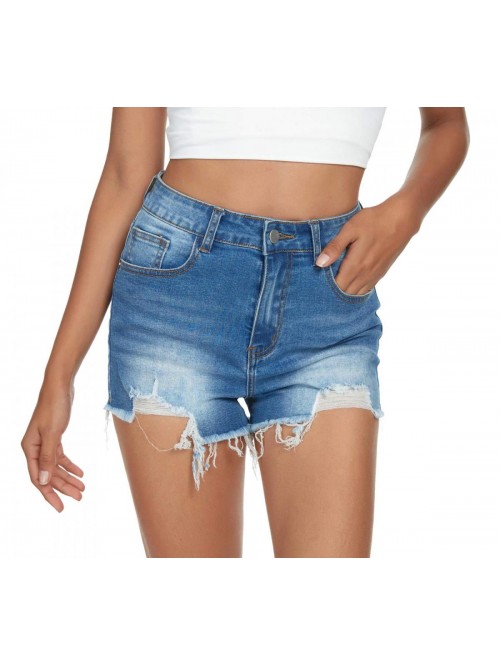 Women's Summer Ripped Hole High Waist Casual Short...