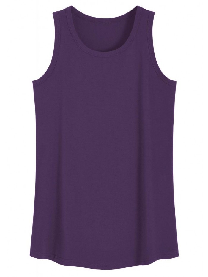 Women's Bamboo Viscose Sleep Tank Top Sleeveless Pajamas Shirt 