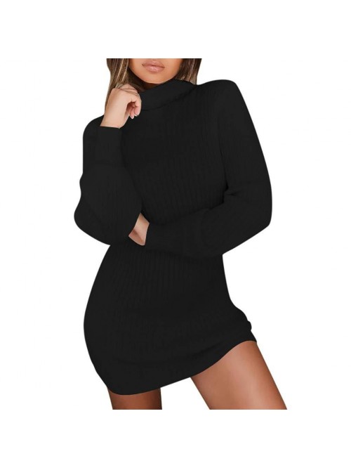 Plus Size Sweater Dress Casual Pullover Long Sleev...