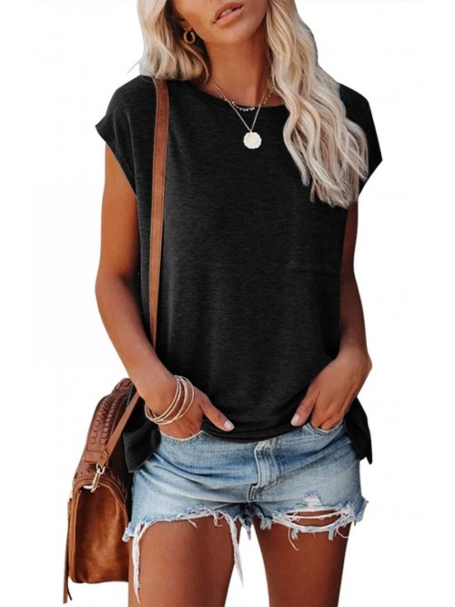 Women's Short Sleeve Tunic Tops Basic Loose T Shir...