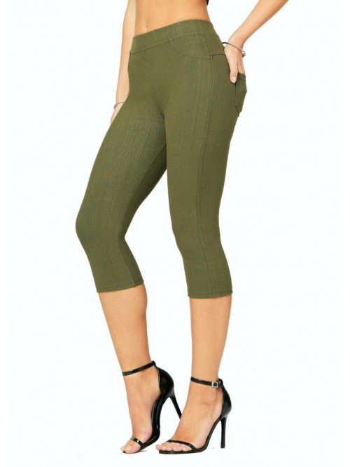 Stretch Soft High Waisted Jeggings for Women - Den...