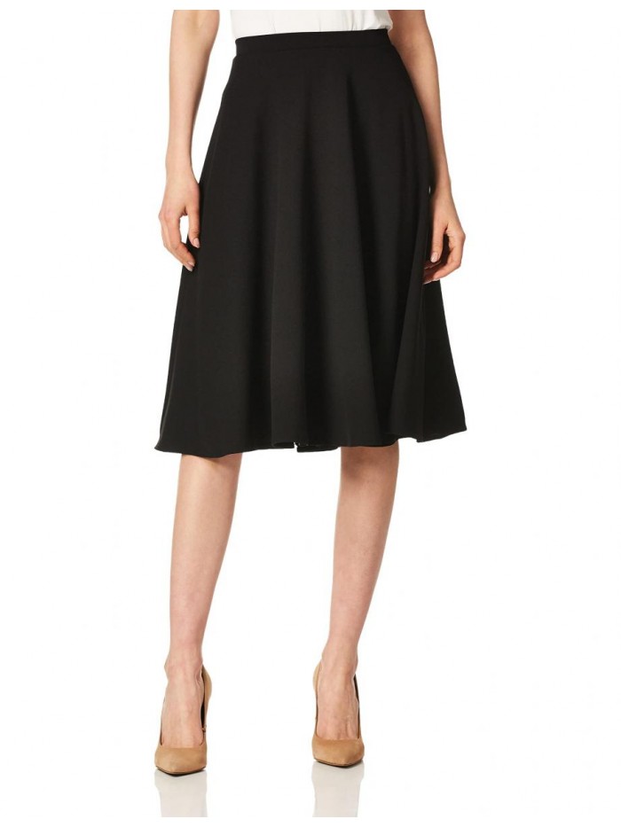 Vixen Women's Ponte Midi Full Skater Skirt 