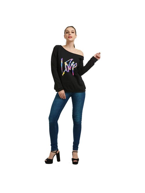 Woman’s Sweatershirt Lips Print Causal Blouse Of...