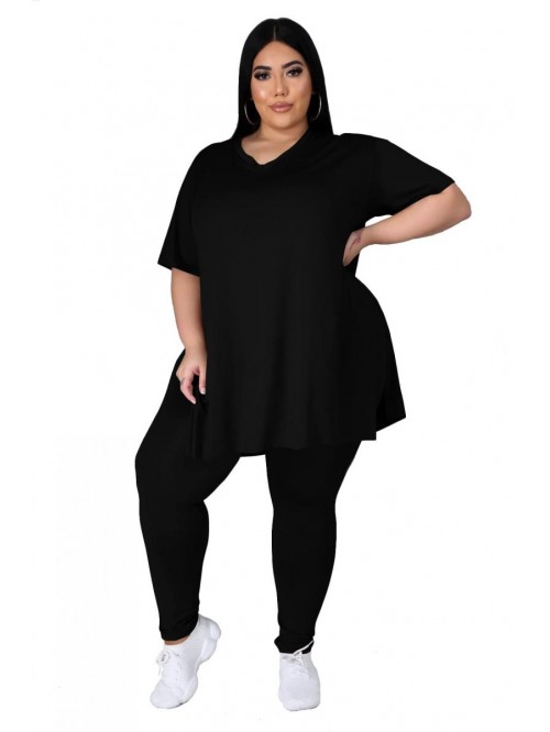 Women's Plus Size Two Piece Outfits Loungewear Set...