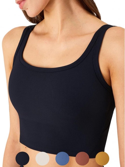 Women's Seamless Sports Bra Workout Crop Top Tank ...