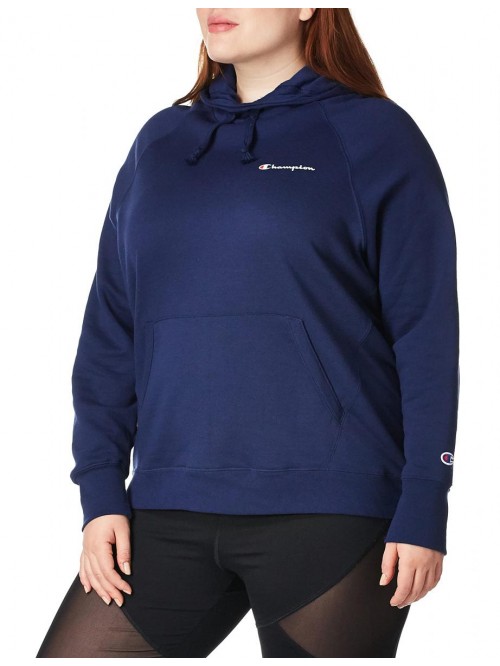 Women's Powerblend Fleece Hoodie, Left Chest Scrip...