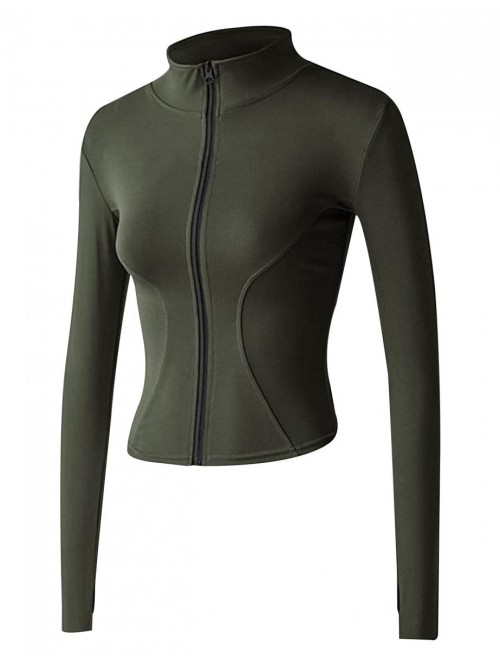 Women’s Athletic Full Zip Lightweight Workout Yo...