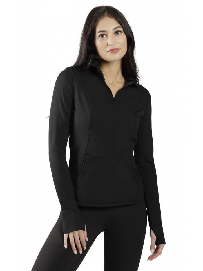 Nude Tech Half Zip Long Sleeve Jacket with Front Pockets 