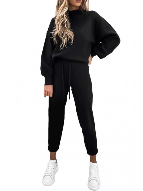 Women's 2 Piece Sweatsuit Outfits Lantern Sleeve P...