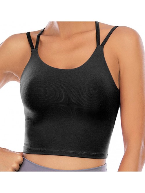 Womens Padded Sports Bra Fitness Workout Running C...