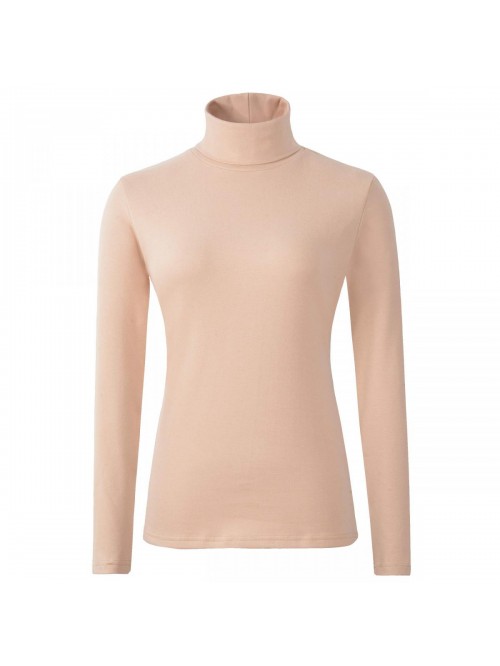 Women's Soft Cotton Turtleneck Top Basic Pullover ...